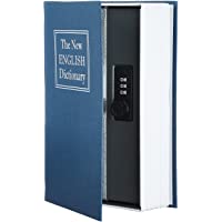 AmazonBasics - Caja de seguridad en forma de libro - Cerradura con combinación - Azul